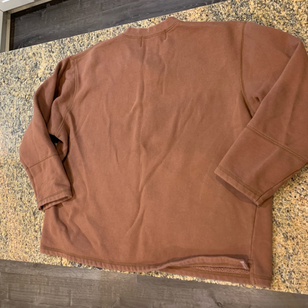 Chocolate brown sweatshirt Size large petite. - Picture 9 of 9